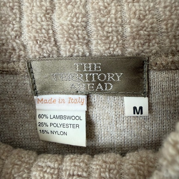 The Territory Ahead Lambswool Ribbed Sweater Dress Tunic Medium Quiet Luxury - Picture 5 of 7